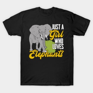 Just A Girl Who Loves Elephants T-Shirt